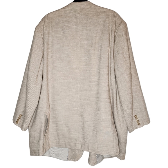 Joseph Abboud cotton 2-button beige blazer.  Men's size 3X - Picture 4 of 16